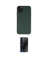 ieg™ iPhone 11 Pro Max Kılıf Ahenk Serisi - Siyah 3D Antistatik Hayalet Cam Ekran Koruyucu