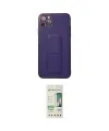 ieg™ iPhone 11 Pro Max Kılıf Akış Doku - Siyah 20D Premium Cam Ekran Koruyucu