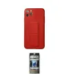 ieg™ iPhone 11 Pro Max Kılıf Akış Doku - Siyah 34D Hayalet Izgaralı Cam