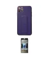 ieg™ iPhone 11 Pro Max Kılıf Akış Doku - Siyah 34D Hayalet Izgaralı Cam