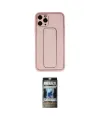 ieg™ iPhone 11 Pro Max Kılıf Akış Doku - Siyah 34D Hayalet Izgaralı Cam