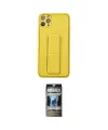 ieg™ iPhone 11 Pro Max Kılıf Akış Doku - Siyah 34D Hayalet Izgaralı Cam