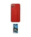 ieg™ iPhone 11 Pro Max Kılıf Akış Doku - Siyah 34D Izgaralı Cam