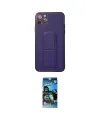 ieg™ iPhone 11 Pro Max Kılıf Akış Doku - Siyah 34D Izgaralı Cam