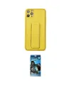 ieg™ iPhone 11 Pro Max Kılıf Akış Doku - Siyah 34D Izgaralı Cam