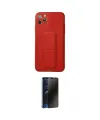 ieg™ iPhone 11 Pro Max Kılıf Akış Doku - Siyah 3D Antistatik Hayalet Cam Ekran Koruyucu