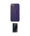 ieg™ iPhone 11 Pro Max Kılıf Akış Doku - Siyah 3D Antistatik Hayalet Cam Ekran Koruyucu