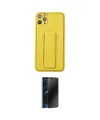 ieg™ iPhone 11 Pro Max Kılıf Akış Doku - Siyah 3D Antistatik Hayalet Cam Ekran Koruyucu