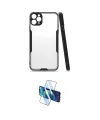 ieg™ iPhone 11 Pro Max Kılıf Atlas Asil Serisi - Siyah 3D Antistatik Cam Ekran Koruyucu