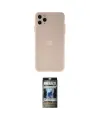 ieg™ iPhone 11 Pro Max Kılıf Atlas Minimal Prime - Siyah 34D Hayalet Izgaralı Cam