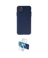 ieg™ iPhone 11 Pro Max Kılıf Atlas Minimal Prime - Siyah 3D Antistatik Cam Ekran Koruyucu