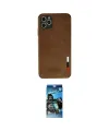 ieg™ iPhone 11 Pro Max Kılıf Doruk Asil Koleksiyonu - Siyah 34D Izgaralı Cam