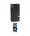 ieg™ iPhone 11 Pro Max Kılıf Doruk Asil Koleksiyonu - Siyah 34D Izgaralı Cam