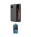 ieg™ iPhone 11 Pro Max Kılıf Doruk Klasik Özel Seri - Siyah 18D Cam Ekran Koruyucu