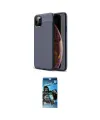 ieg™ iPhone 11 Pro Max Kılıf Doruk Klasik Özel Seri - Siyah 34D Izgaralı Cam