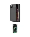 ieg™ iPhone 11 Pro Max Kılıf Doruk Klasik Özel Seri - Siyah 360 Mat Full Body Arka Koruyucu