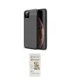ieg™ iPhone 11 Pro Max Kılıf Doruk Klasik Özel Seri - Siyah Mat Seramik Nano Ekran Koruyucu