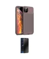 ieg™ iPhone 11 Pro Max Kılıf Eksen Form Prime - Siyah 3D Antistatik Hayalet Cam Ekran Koruyucu