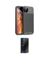 ieg™ iPhone 11 Pro Max Kılıf Eksen Form Prime - Siyah 3D Antistatik Hayalet Cam Ekran Koruyucu
