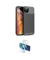 ieg™ iPhone 11 Pro Max Kılıf Eksen Form Prime - Siyah 3D Antistatik Seramik Nano Ekran Koruyucu
