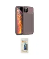 ieg™ iPhone 11 Pro Max Kılıf Eksen Form Prime - Siyah 6D Mat Seramik Hayalet Nano Ekran Koruyucu