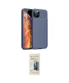 ieg™ iPhone 11 Pro Max Kılıf Eksen Form Prime - Siyah 6D Mat Seramik Hayalet Nano Ekran Koruyucu