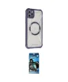 ieg™ iPhone 11 Pro Max Kılıf Kutup Modern - Siyah 34D Izgaralı Cam
