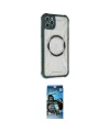 ieg™ iPhone 11 Pro Max Kılıf Kutup Modern - Siyah 34D Izgaralı Cam