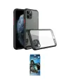 ieg™ iPhone 11 Pro Max Kılıf Nova Asil Özel Seri - Siyah 34D Izgaralı Cam