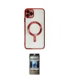 ieg™ iPhone 11 Pro Max Kılıf Nova Işık Özel Seri - Siyah 34D Hayalet Izgaralı Cam