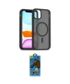 ieg™ iPhone 11 Pro Max Kılıf Siluet Minimal Prime - Siyah 18D Cam Ekran Koruyucu