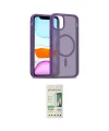 ieg™ iPhone 11 Pro Max Kılıf Siluet Minimal Prime - Siyah 20D Premium Cam Ekran Koruyucu
