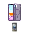 ieg™ iPhone 11 Pro Max Kılıf Siluet Minimal Prime - Siyah 34D Hayalet Izgaralı Cam