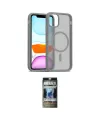ieg™ iPhone 11 Pro Max Kılıf Siluet Minimal Prime - Siyah 34D Hayalet Izgaralı Cam