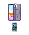 ieg™ iPhone 11 Pro Max Kılıf Siluet Minimal Prime - Siyah 34D Izgaralı Cam