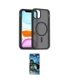 ieg™ iPhone 11 Pro Max Kılıf Siluet Minimal Prime - Siyah 34D Izgaralı Cam