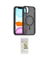ieg™ iPhone 11 Pro Max Kılıf Siluet Minimal Prime - Siyah Mat Seramik Nano Ekran Koruyucu