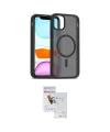 ieg™ iPhone 11 Pro Max Kılıf Siluet Minimal Prime - Siyah Seramik Nano Ekran Koruyucu