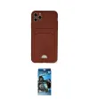 ieg™ iPhone 11 Pro Max Kılıf Vadi Çizgi Prime - Siyah 34D Izgaralı Cam