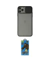 ieg™ iPhone 11 Pro Max Kılıf Vadi Çizgi - Siyah 18D Cam Ekran Koruyucu