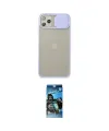 ieg™ iPhone 11 Pro Max Kılıf Vadi Çizgi - Siyah 34D Izgaralı Cam