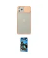 ieg™ iPhone 11 Pro Max Kılıf Vadi Çizgi - Siyah 34D Izgaralı Cam