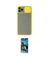 ieg™ iPhone 11 Pro Max Kılıf Vadi Çizgi - Siyah 34D Izgaralı Cam