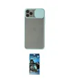 ieg™ iPhone 11 Pro Max Kılıf Vadi Çizgi - Siyah 34D Izgaralı Cam