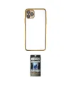 ieg™ iPhone 11 Pro Max Kılıf Vadi Minimal - Siyah 34D Hayalet Izgaralı Cam