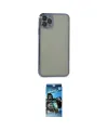 ieg™ iPhone 11 Pro Max Kılıf Vadi Minimal - Siyah 34D Izgaralı Cam
