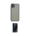 ieg™ iPhone 11 Pro Max Kılıf Vadi Minimal - Siyah 3D Antistatik Hayalet Cam Ekran Koruyucu