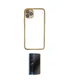 ieg™ iPhone 11 Pro Max Kılıf Vadi Minimal - Siyah 3D Antistatik Hayalet Cam Ekran Koruyucu