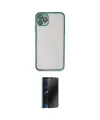 ieg™ iPhone 11 Pro Max Kılıf Vadi Minimal - Siyah 3D Antistatik Hayalet Cam Ekran Koruyucu