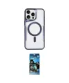 ieg™ iPhone 11 Pro Max Kılıf Yadigar Klasik Özel Seri - Siyah 34D Izgaralı Cam